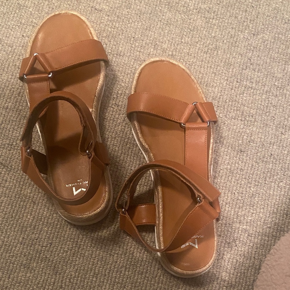 Marc Fisher Tan Leather Sandals
